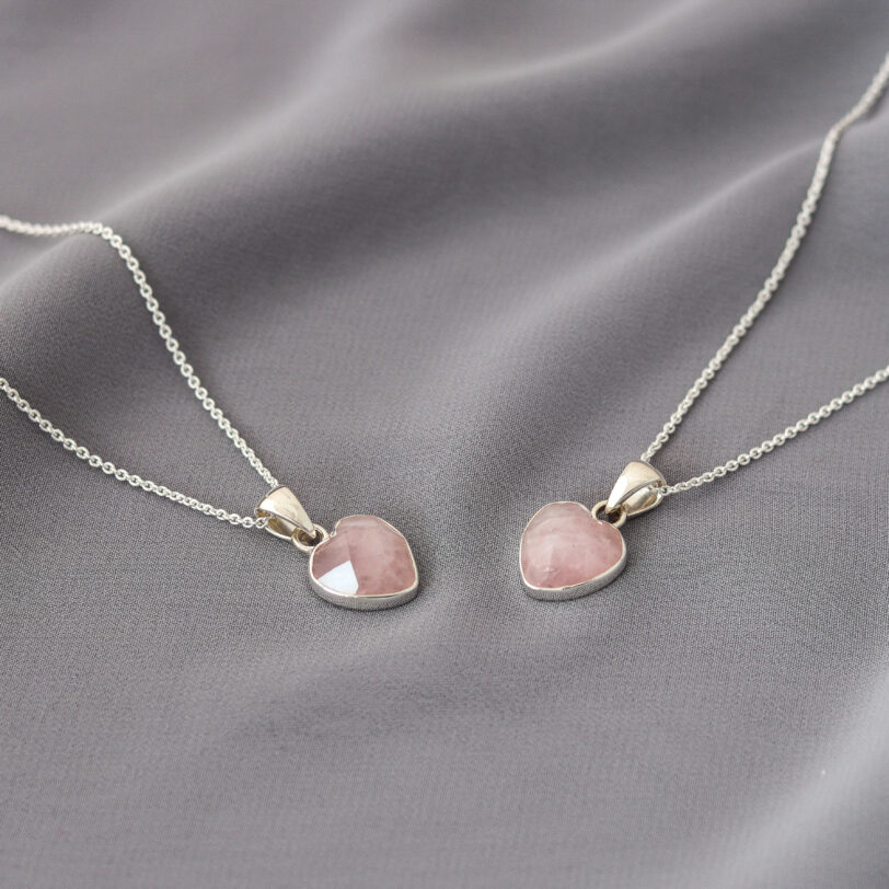 collar corazon cuarzo rosa plata alfonso sanchez 2