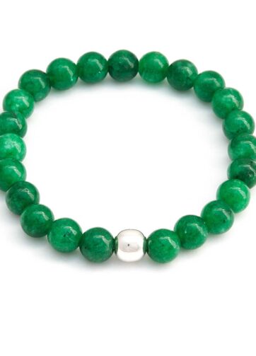 Pulsera Jade verde con dije de plata 925