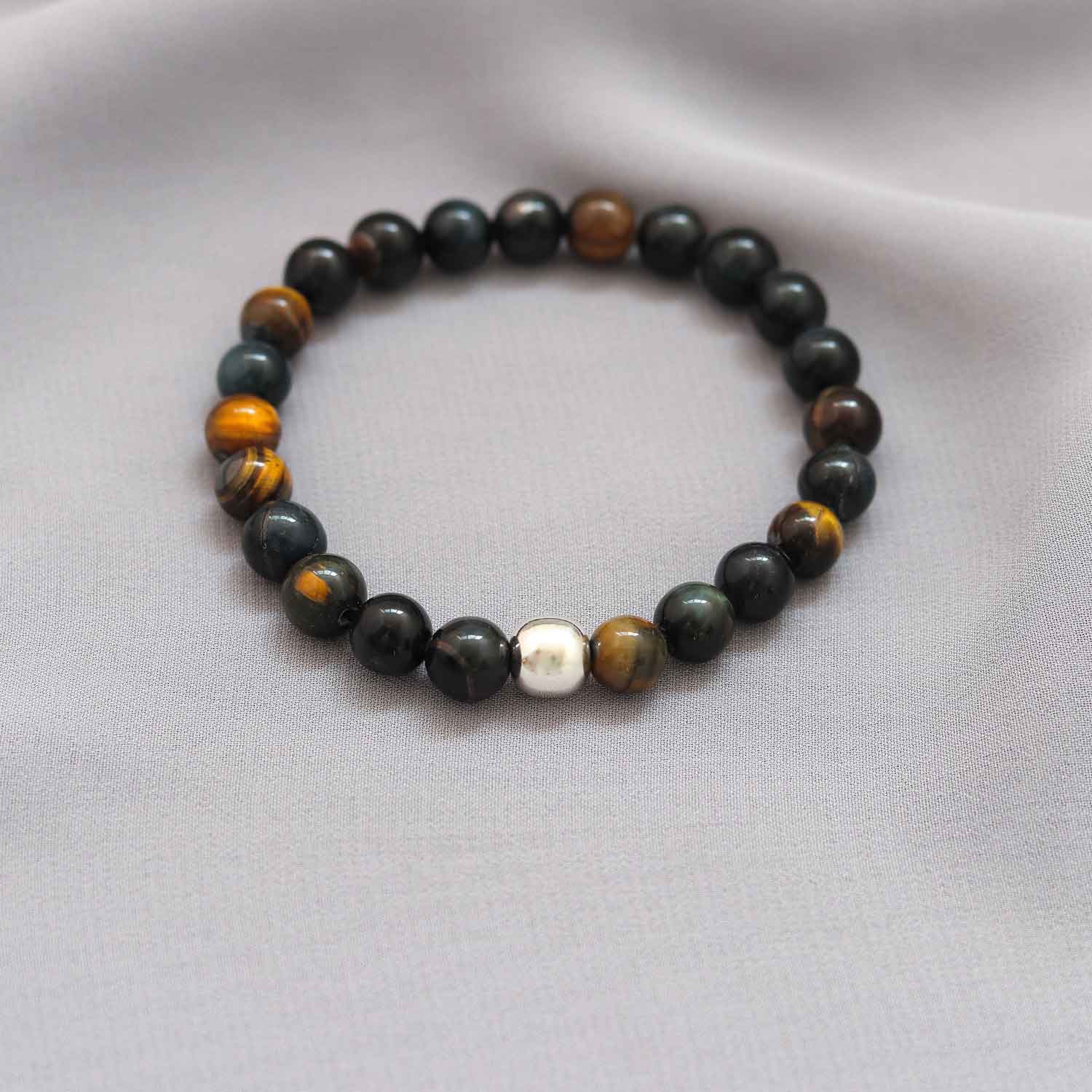 Pulsera de Ojo de Halcón con dije de plata 925 - Image 2